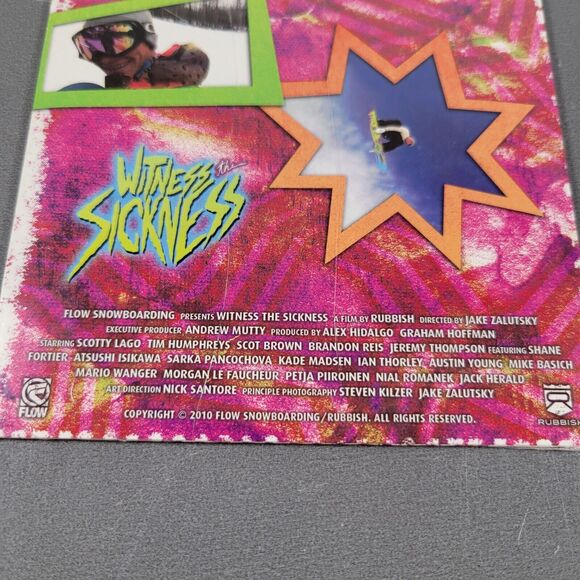 Witness the Sickness Snowboarding DVD Flow 2010 Extreme Sports Scotty Lago NEW - Picture 6 of 6